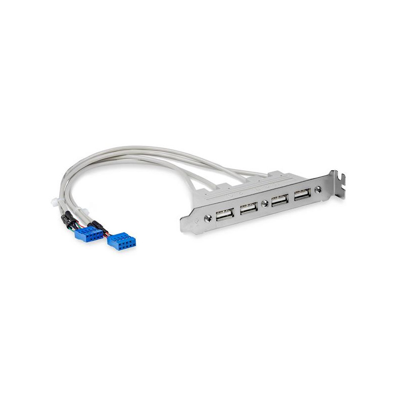 4 Port USB A Female Slot Plate Adapter