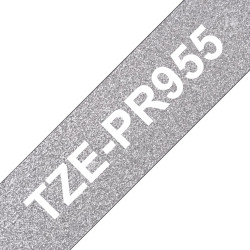 TAPE/TZePR955 24MM WHITE ON SILVER