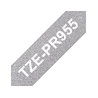 TAPE/TZePR955 24MM WHITE ON SILVER