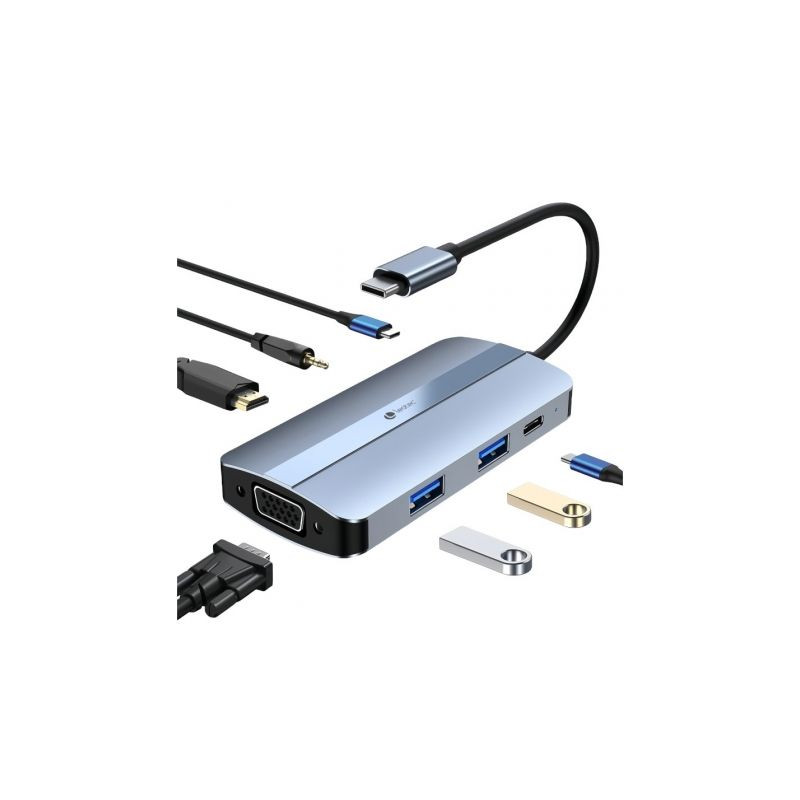 Docking USB Tipo-C Leotec LEDS04/ 2xUSB/ 1xUSB Tipo-C/ 1xUSB | APLIUM