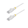2.5m White Slim CAT6 Ethernet Cable