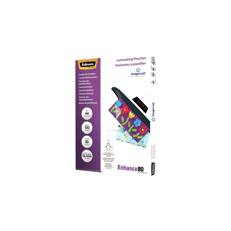 Fundas para Plastificar Fellowes 5306114/ A4/ 80 Micras/ 100 | APLIUM