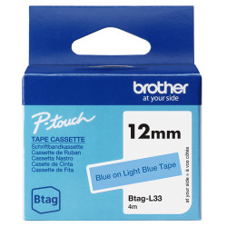 BTAGL33 12MM BLUE ON LIGHT BLUE TAPE