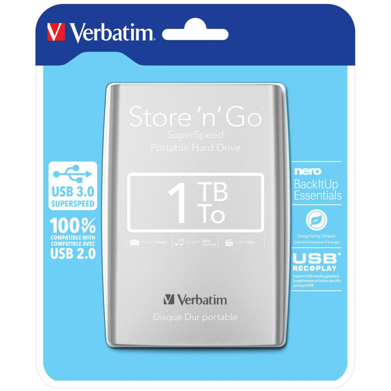 External HD 1 TB Silver