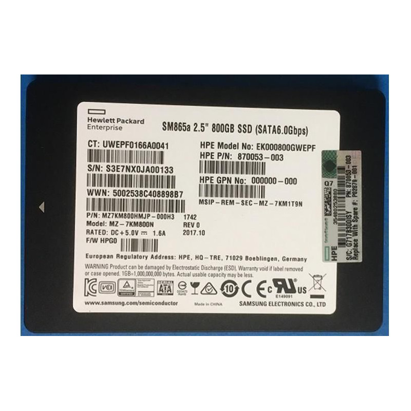 DRV SSD 800GB SFF SATA