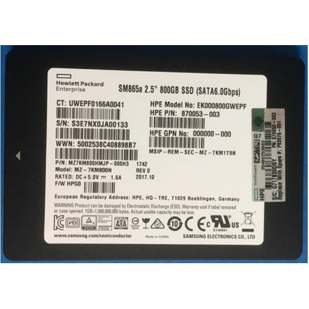 DRV SSD 800GB SFF SATA