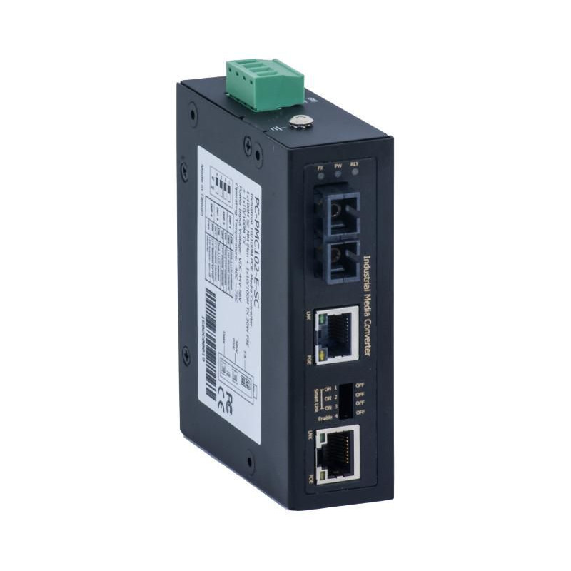 Media converter for DIN rail,