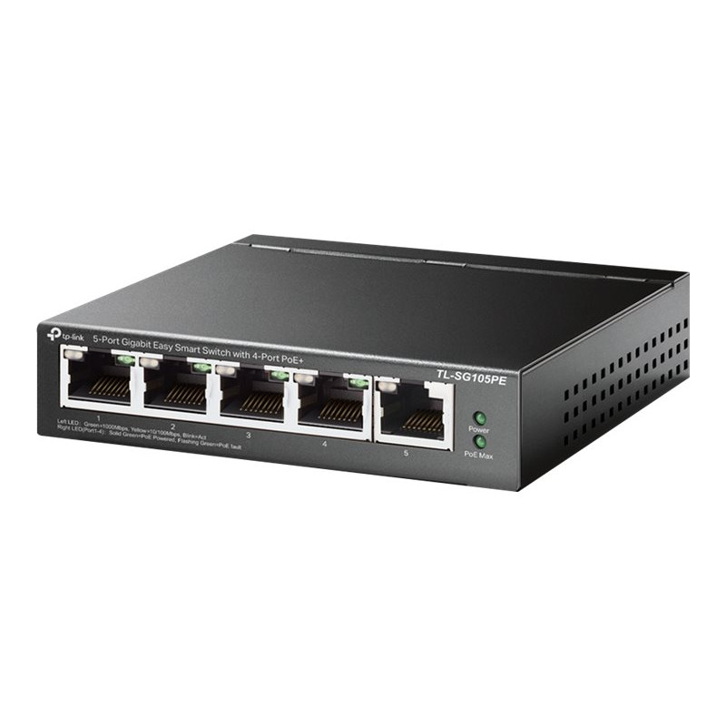 Switch TP-Link TL-SG105PE 5 Puertos/ RJ-45 10/100/1000 PoE | APLIUM