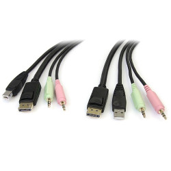 4-in-1 USB DisplayPort KVM Switch Cable