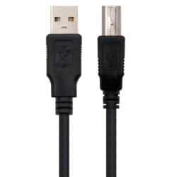 Cable USB 2.0 Impresora Nanocable 10.01.0102/ USB Tipo-B Macho - USB M