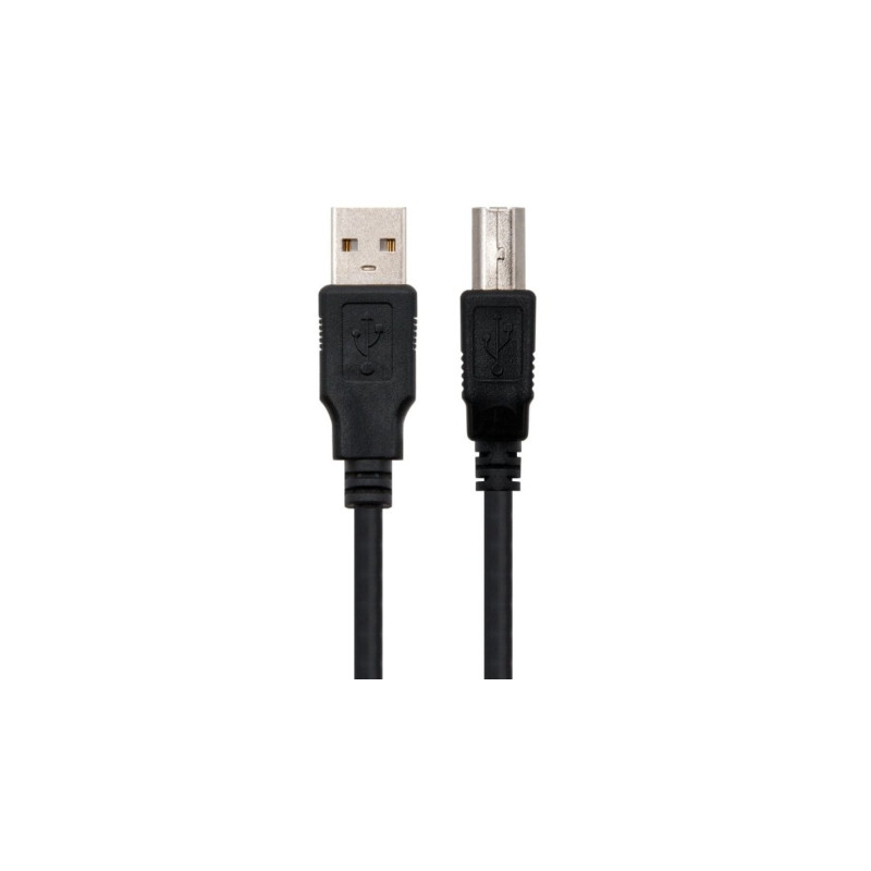 Cable USB 2.0 Impresora Nanocable 10.01.0102/ USB Tipo-B Macho - USB M