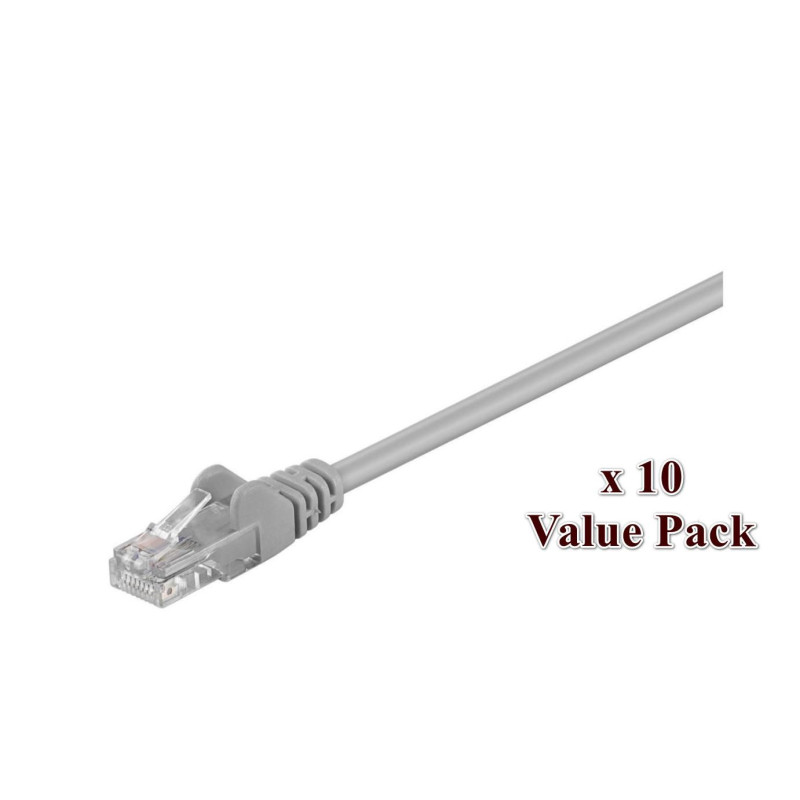 U/UTP CAT5e 5M Grey 10 Pack