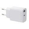 EU Wall Charger USB-C 25W+USB-A 18W WHT