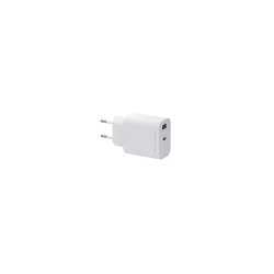 EU Wall Charger USB-C 25W+USB-A 18W WHT