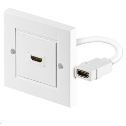 HDMI wall socket 1 port white