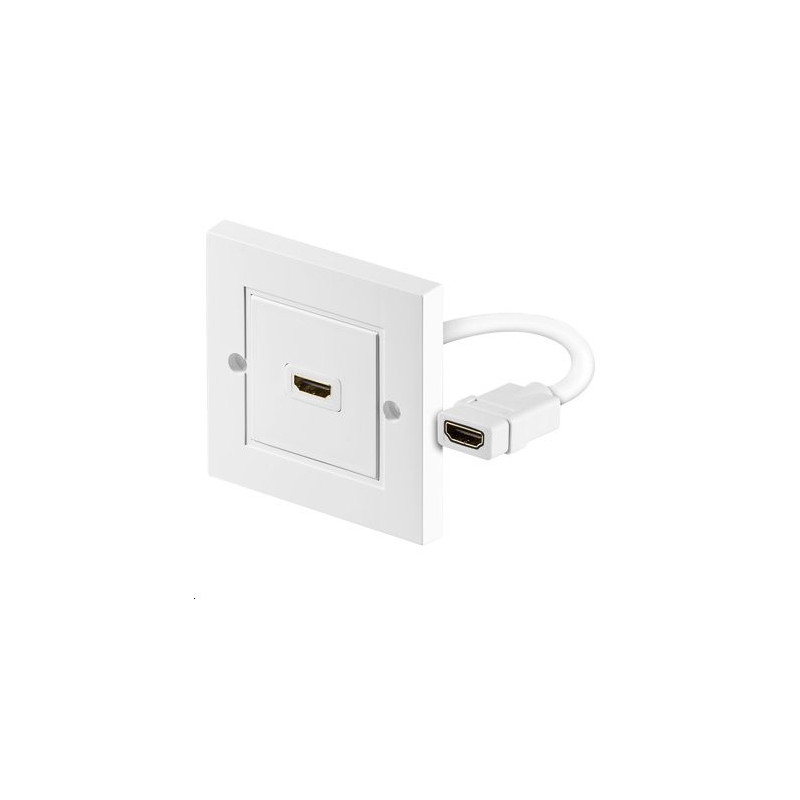 HDMI wall socket 1 port white