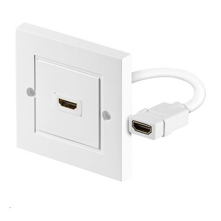 HDMI wall socket 1 port white