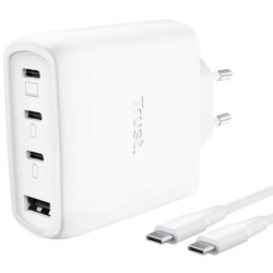 Cargador de Pared GaN Trust Maxo 65W 26068/ 3xUSB Tipo-C/ 1x | APLIUM