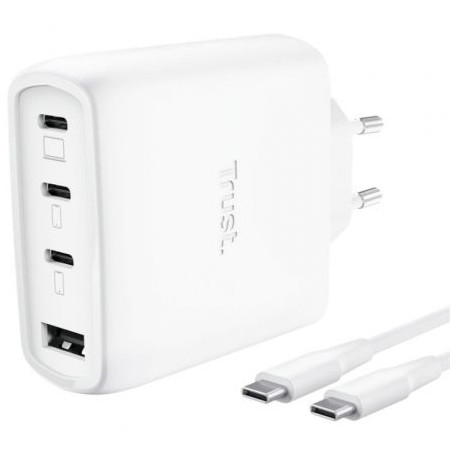 Cargador de Pared GaN Trust Maxo 65W 26068/ 3xUSB Tipo-C/ 1x | APLIUM