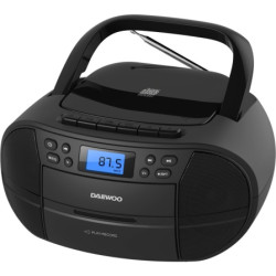 Radio CD Daewoo DW3014/ 4W/ a Pilas/ con Cable/ Negro | APLIUM