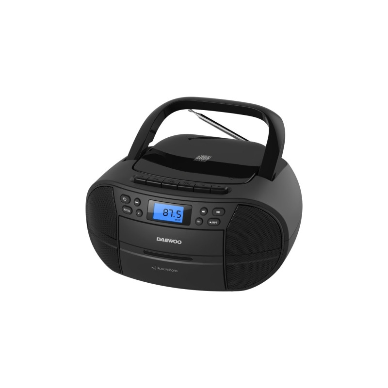 Radio CD Daewoo DW3014/ 4W/ a Pilas/ con Cable/ Negro | APLIUM