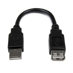6in USB 2.0 Ext Adapter Cable A to A M/F