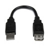 6in USB 2.0 Ext Adapter Cable A to A M/F