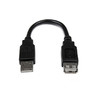 6in USB 2.0 Ext Adapter Cable A to A M/F