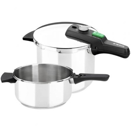Olla a Presión Rápida Monix Quick M560005/ Ø22cm/ 4+6L/ Acer | APLIUM
