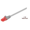 U/UTP CAT6 2M Grey 10 Pack