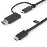 3ft Hybrid USB-C Cable w/USB-A Adapter