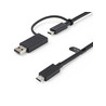 3ft Hybrid USB-C Cable w/USB-A Adapter