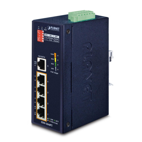 IP30 5-Port/TP POE+ Industrial