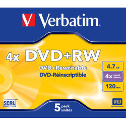 DVD+RW 4X, 4.7GB Branded