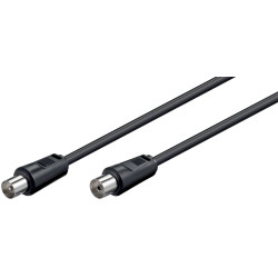 Coax M-F 1.5m Black 75 Ohm