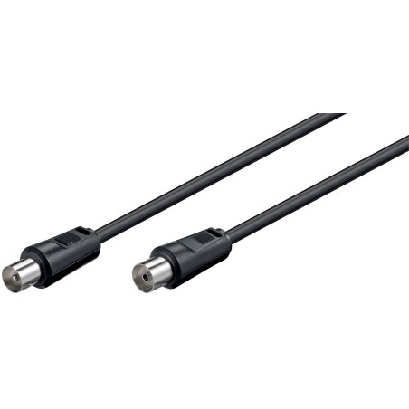 Coax M-F 1.5m Black 75 Ohm
