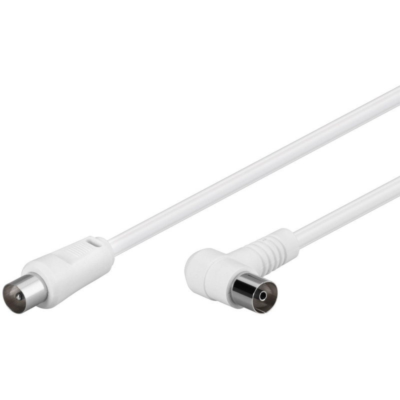Coax Cable 1.5m White Angled