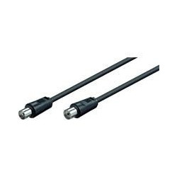 Coax M-F 5m Black 75 Ohm