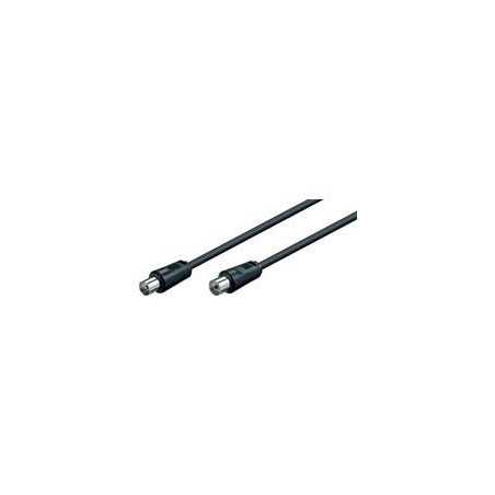 Coax M-F 5m Black 75 Ohm