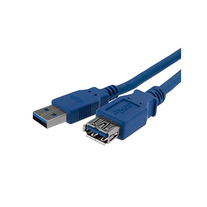 1m Blue USB 3.0 Extension Cable M/F