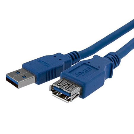1m Blue USB 3.0 Extension Cable M/F