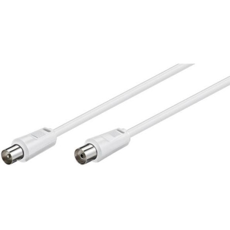 Coax M-F 5m White 75 Ohm