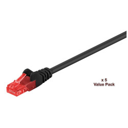 U/UTP CAT6 15M Black 5 PACK