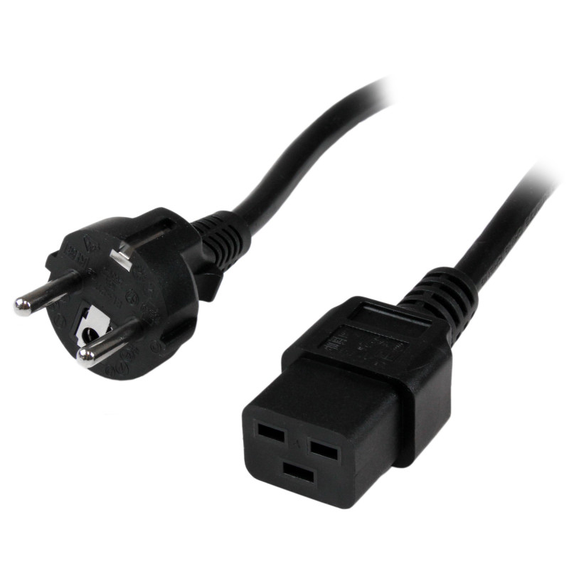 2m Computer Power Cord - Schuko to C19