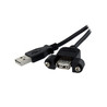 60 cm Panel Mount USB Cable A to A - F/M