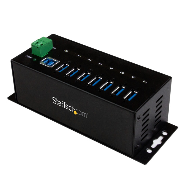 7 Port Industrial USB 3.0 Hub - Metal