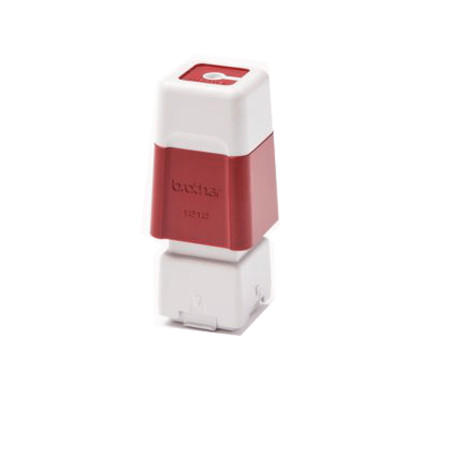 Pack 6 Red self-inking stamps 12x12mm