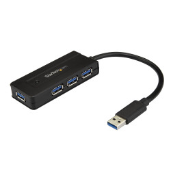 StarTech.com 4 Port USB 3.0 Hub with Cha