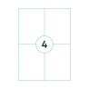 A4 label 105x148 mm. 4 labels