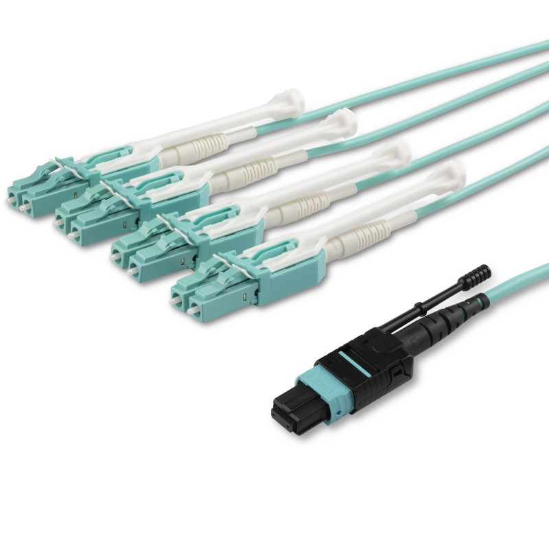 5m MTP/MPO to 4xLC/PC Fiber Cable